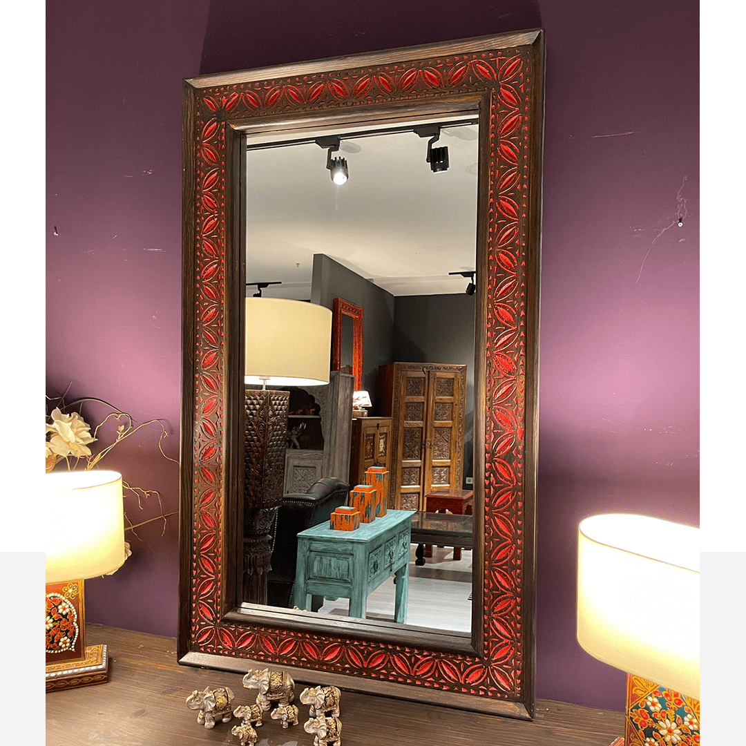 ETNİK MODEL EL OYMA AYNA M604