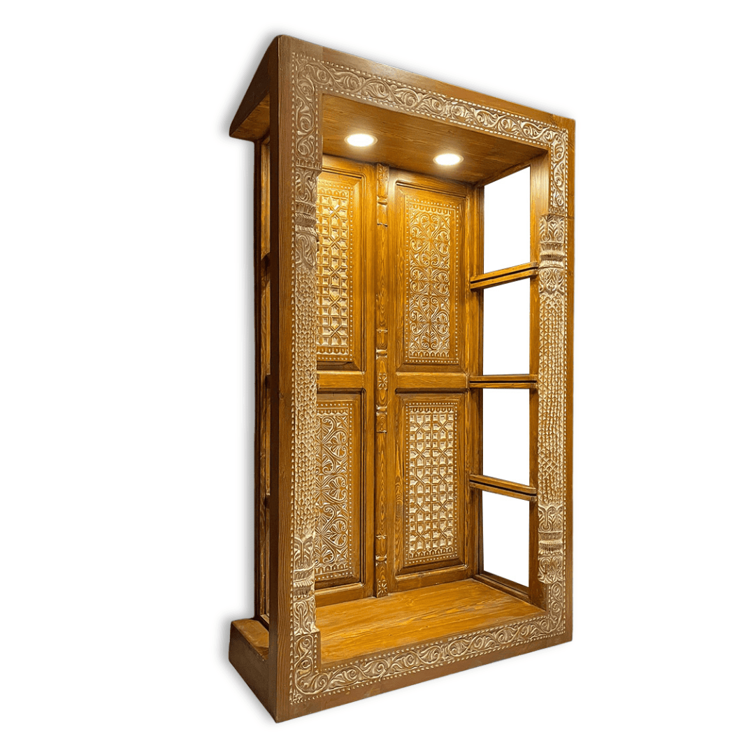 ETNİK MODEL EL OYMA VİTRİN M1259 - Görsel 4