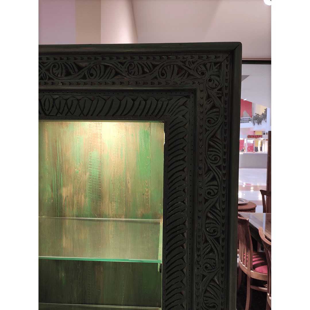 ETNİK MODEL YEŞİL ESKİTME VİTRİN M1043 - Görsel 4