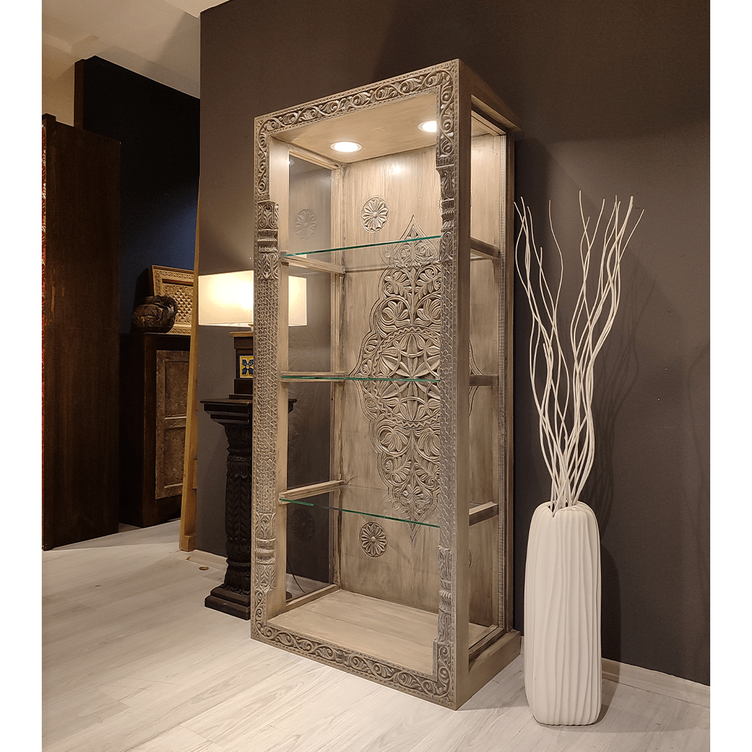 ETNİK MODEL EL OYMA ESKİTME VİTRİN M704 - Görsel 3