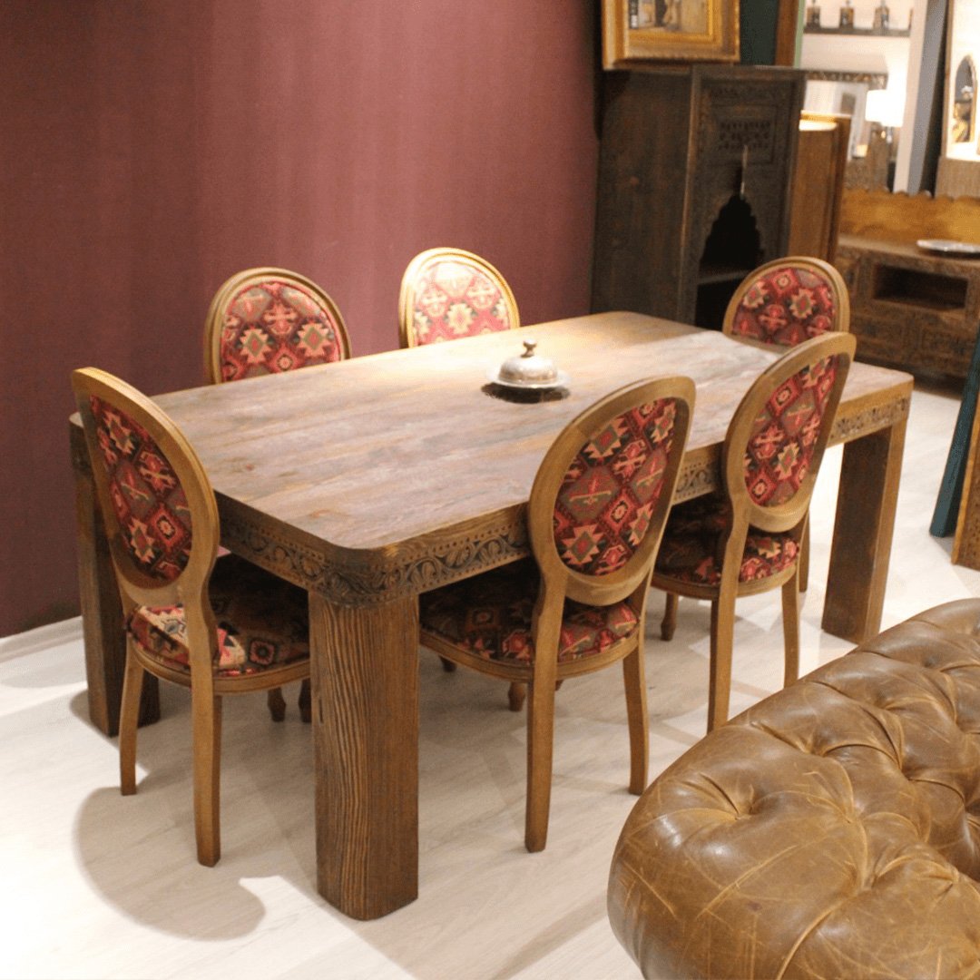 ETNİK MODEL EL OYMA YEMEK MASASI M429 - Görsel 2