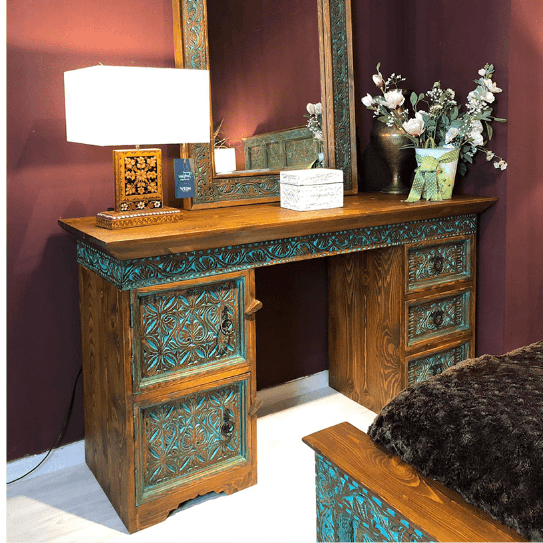 ETNİK MODEL EL OYMA MAKYAJ MASASI M603 - Görsel 2