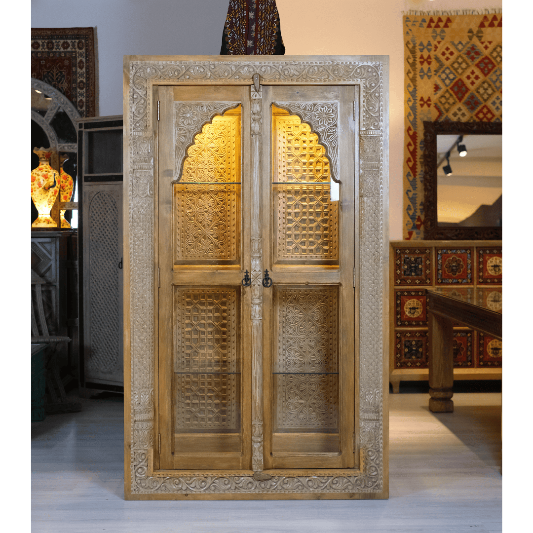 ETNİK MODEL EL OYMA ESKİTME VİTRİN M897