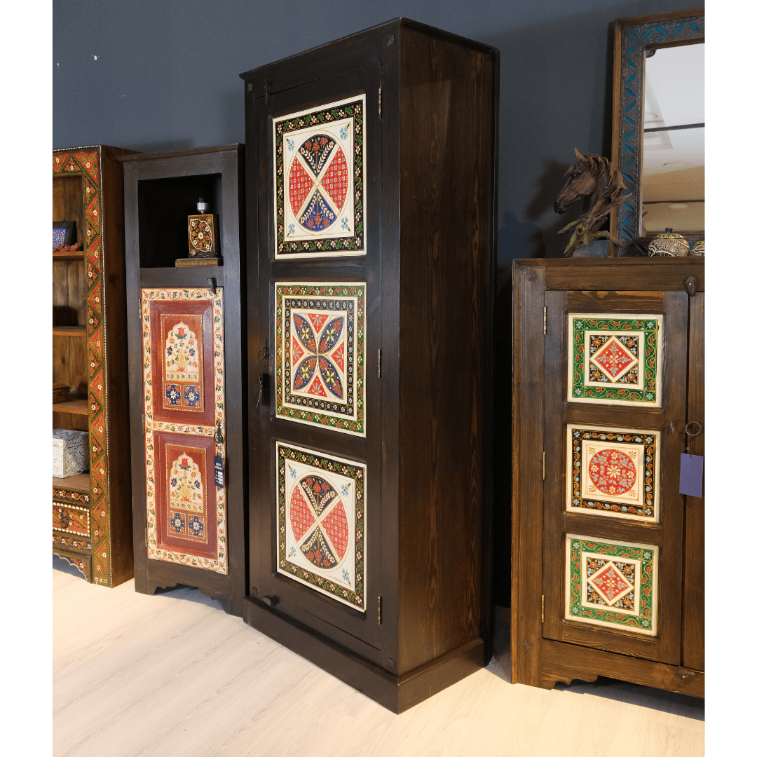 ETNİK MODEL EL BOYAMA DOLAP SKT615 - Görsel 3