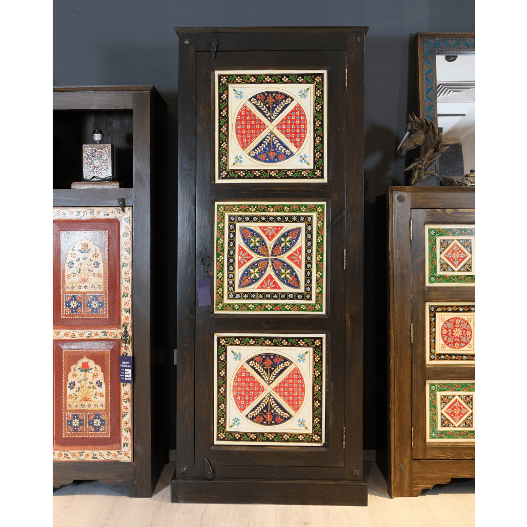 ETNİK MODEL EL BOYAMA DOLAP SKT615