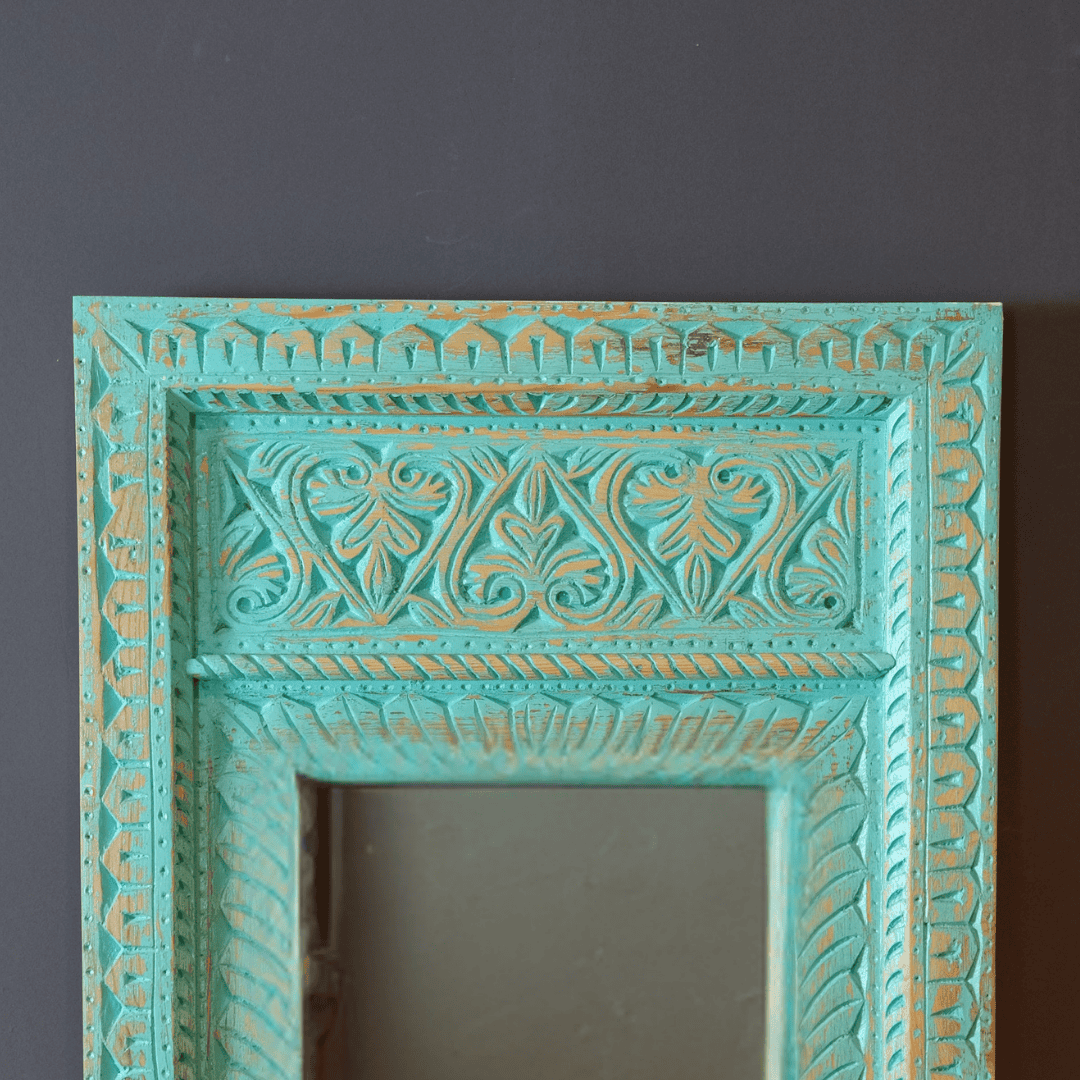 ETNİK MODEL EL OYMA AYNA M473-2 - Görsel 3