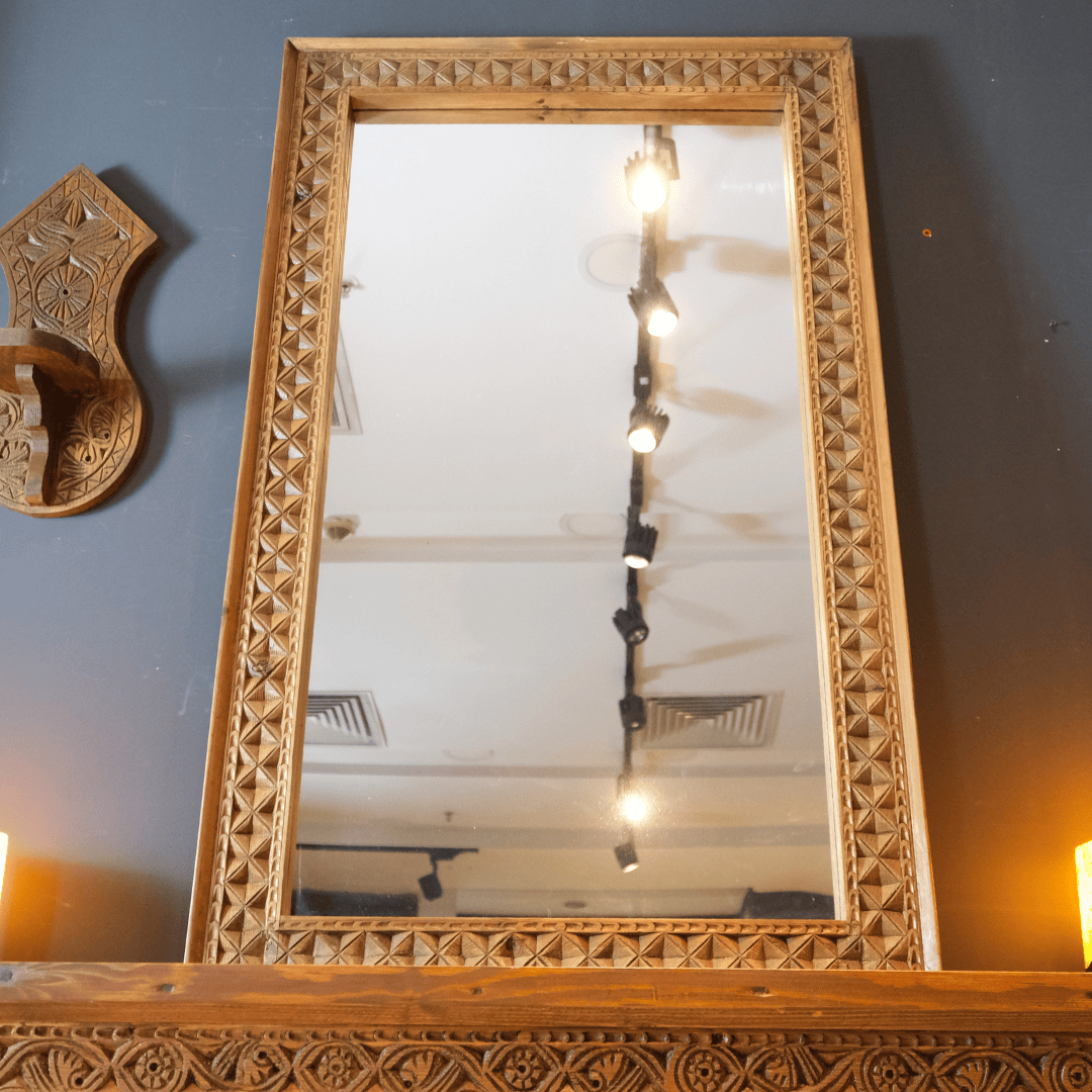 ETNİK MODEL EL OYMA AYNA M0014-3 - Görsel 3