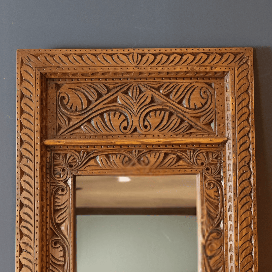 ETNİK MODEL EL OYMA AYNA M473-1 - Görsel 3