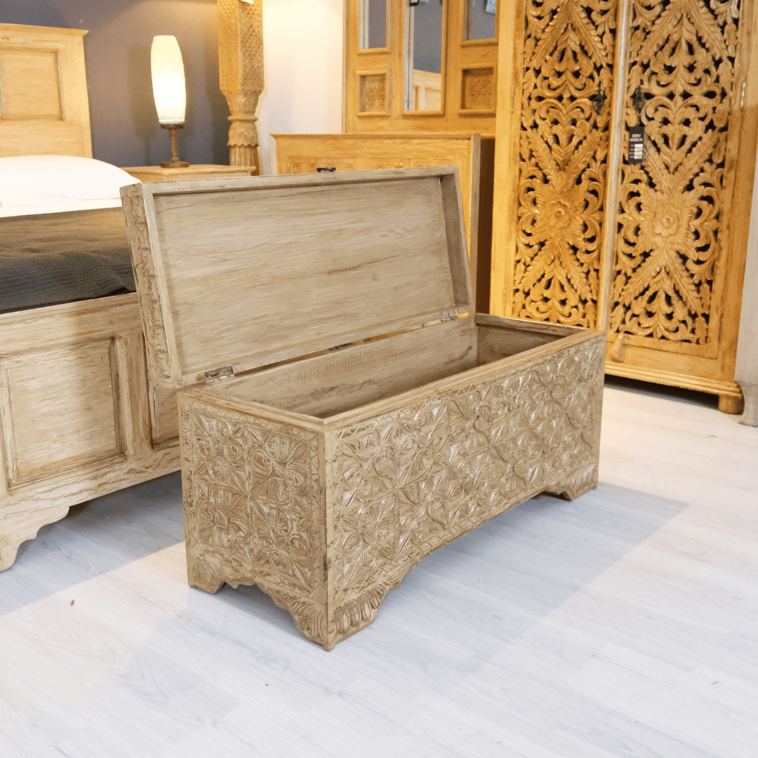 ETNİK MODEL EL OYMA SANDIK M433 - Görsel 5