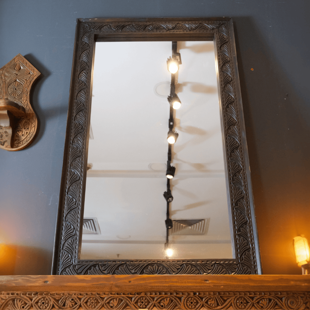 ETNİK MODEL EL OYMA AYNA M0014-2 - Görsel 3