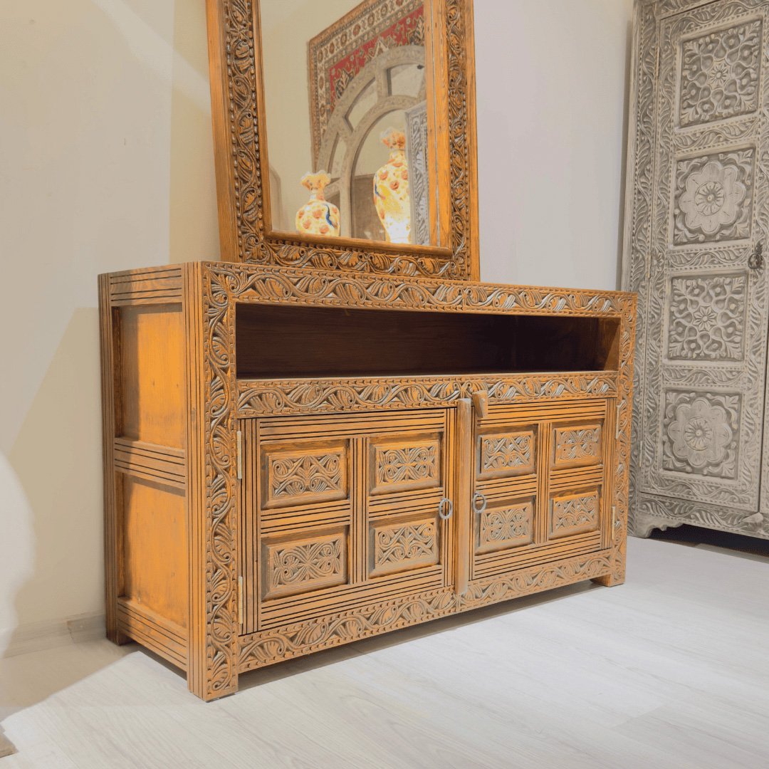 ETNİK MODEL EL OYMA KONSOL M917 - Görsel 5