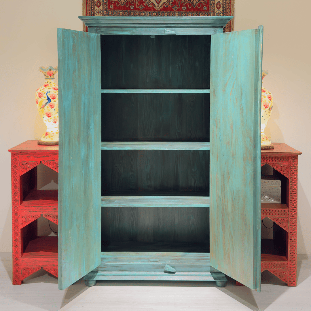 ETNİK MODEL MANGO AĞAÇ EL OYMA DOLAP SKT0027 - Görsel 2