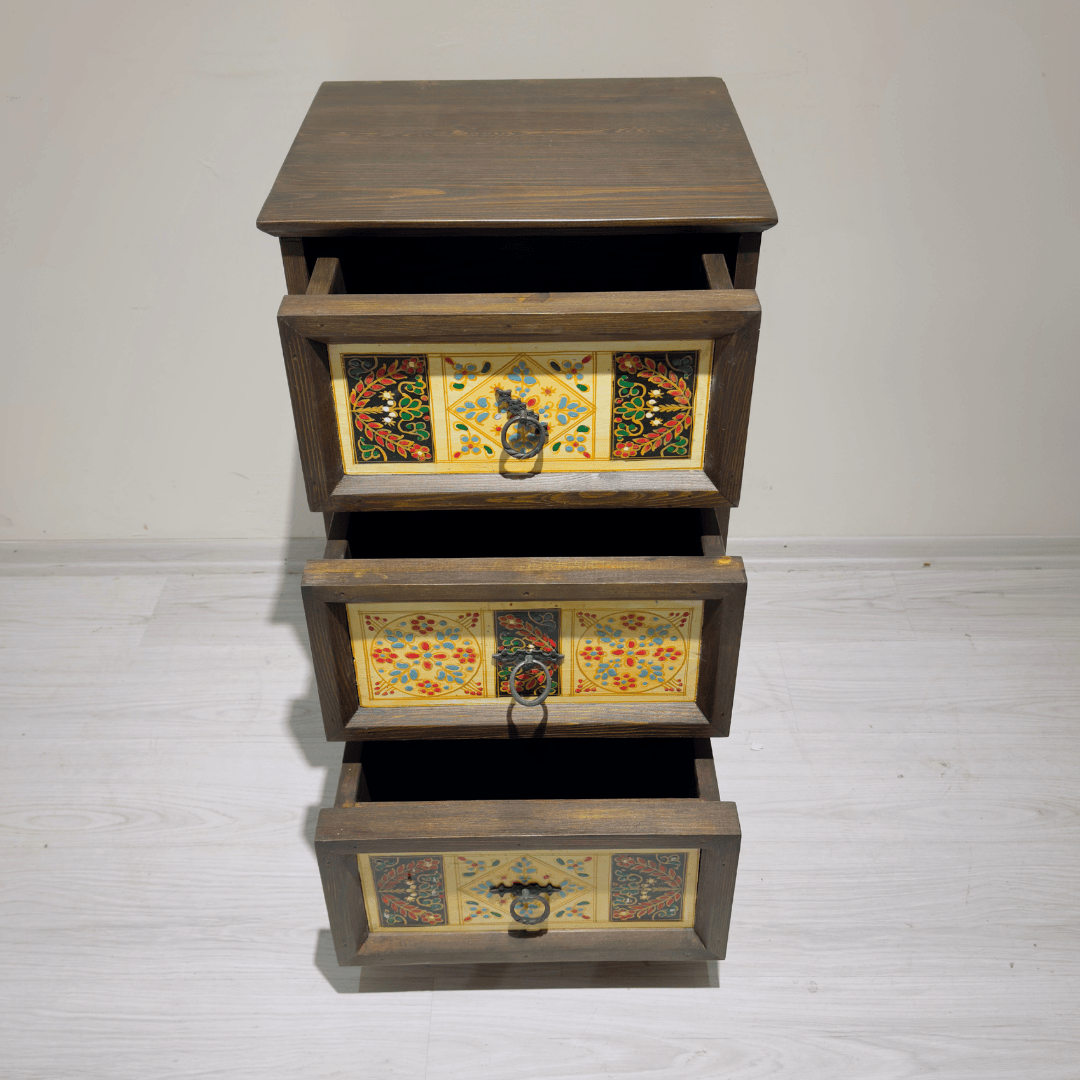 ETNİK MODEL EL BOYAMA KOMODİN M792 - Görsel 3