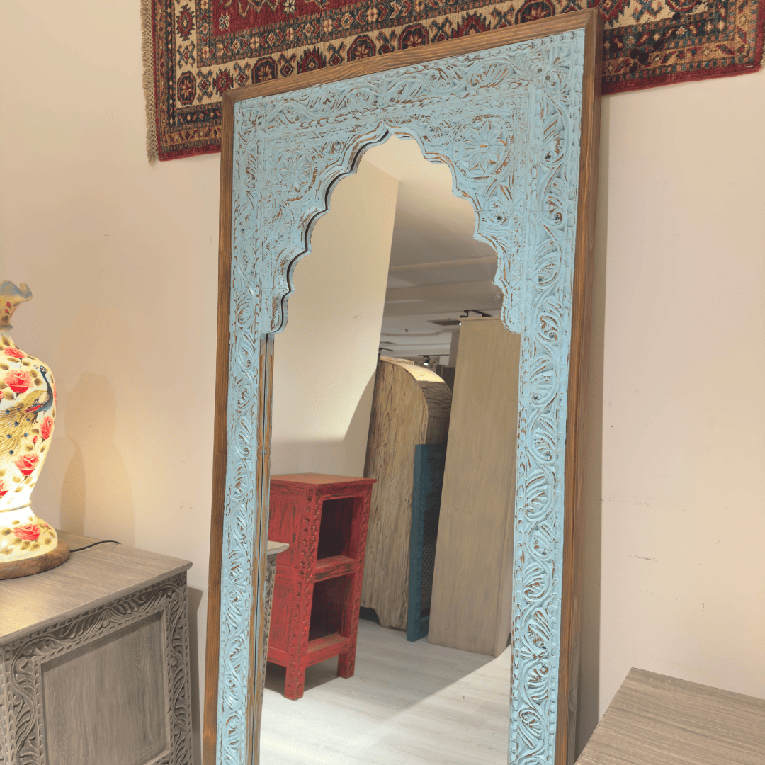 ETNİK MODEL EL OYMASI YÜKSEK BOY AYNA SKT532-1 - Görsel 3