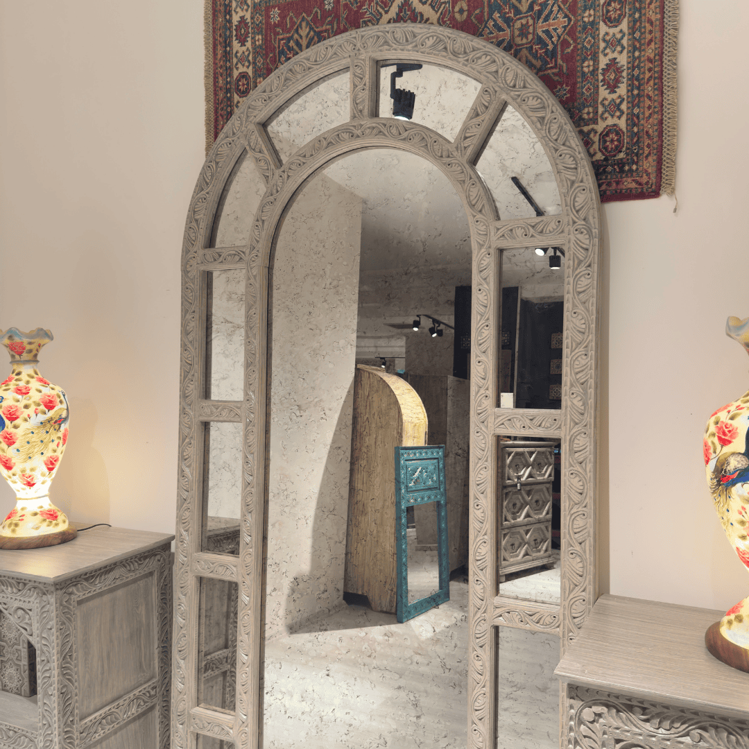 ETNİK MODEL EL OYMA BÜYÜK BOY AYNSI M1296 - Görsel 4