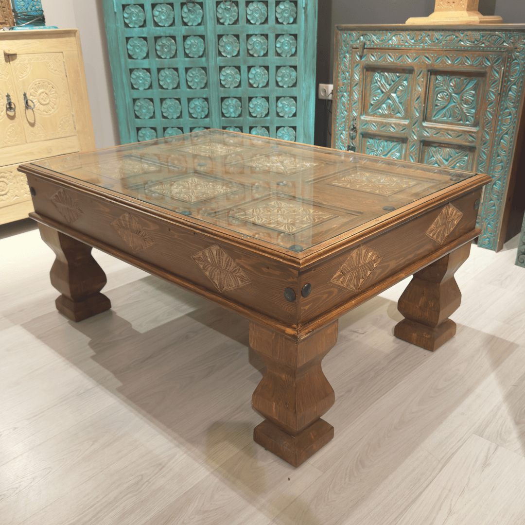 ETNİK MODEL EL OYMA ORTA SEHPA M898 - Görsel 5