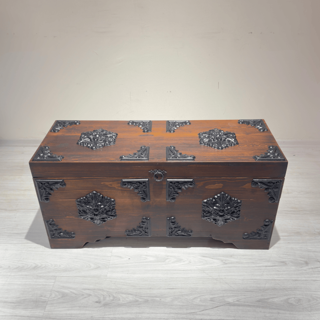 ETNİK MODEL METAL SÜSLEMELİ SANDIK M884 - Görsel 2