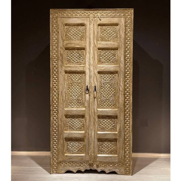 ANTİK TARZ EL OYMA DOLAP KİTAPLIK M552