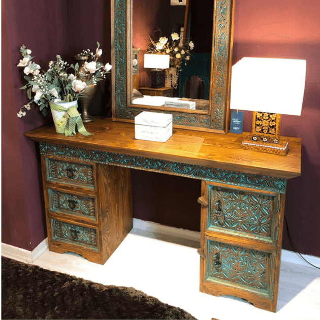 ETNİK MODEL EL OYMA MAKYAJ MASASI M603