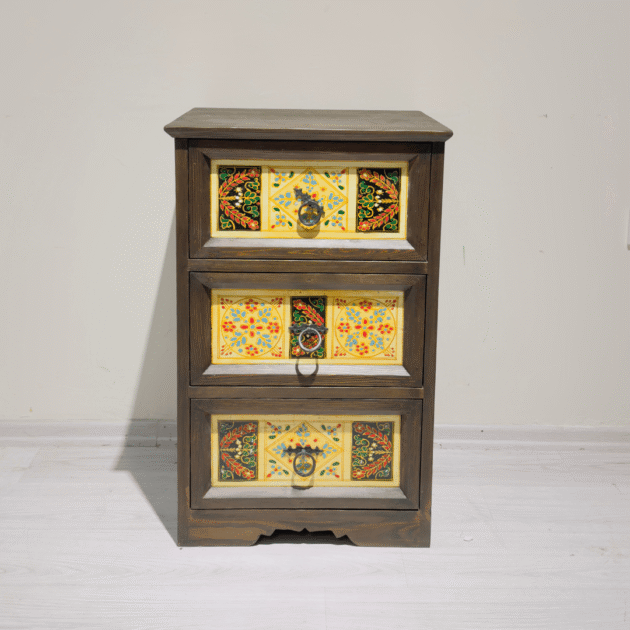 ETNİK MODEL EL BOYAMA KOMODİN M792