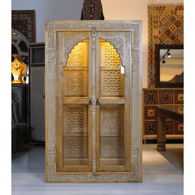 ETNİK MODEL EL OYMA ESKİTME VİTRİN M897