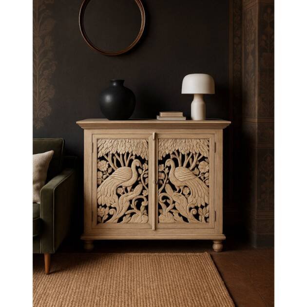 ETNİK MODEL MANGO AĞAÇ EL OYMA DOLAP H0068