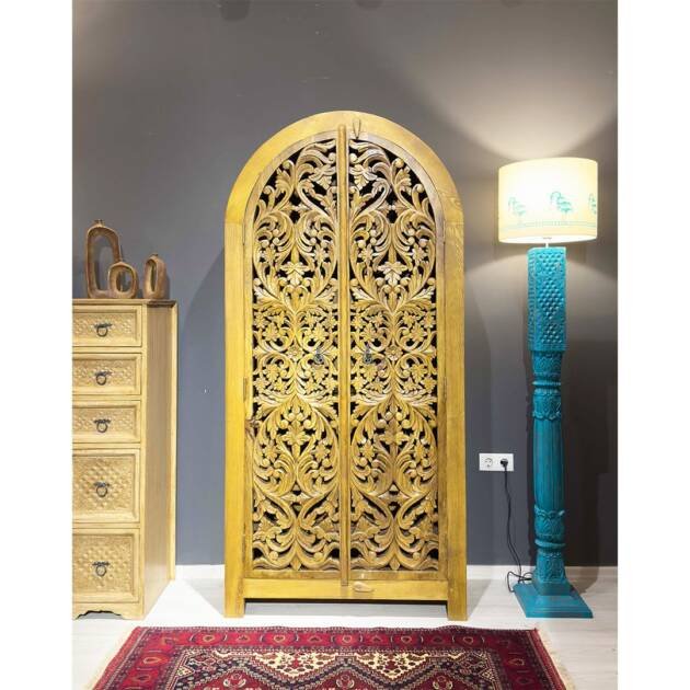 ETNİK MODEL MANGO AĞAÇ EL OYMA DOLAP H0026