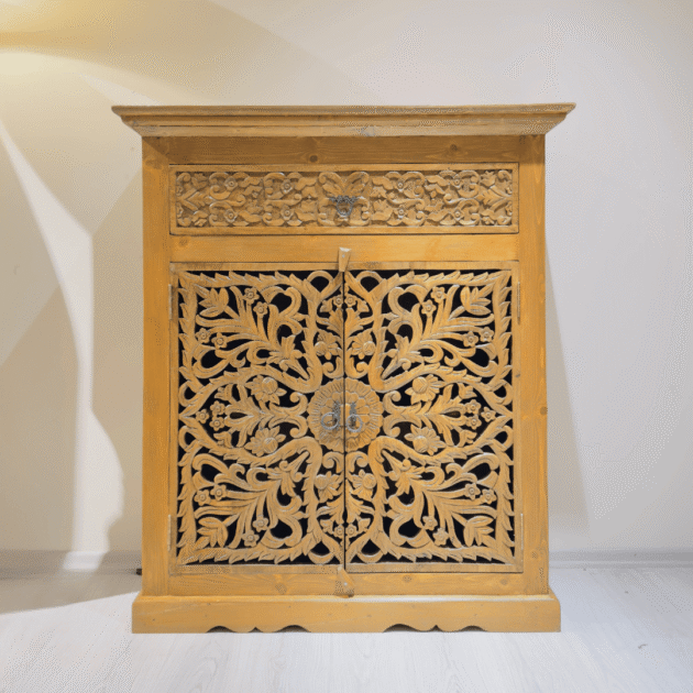 ETNİK MODEL EL OYMA MANGO AĞAÇ DOLAP H0007