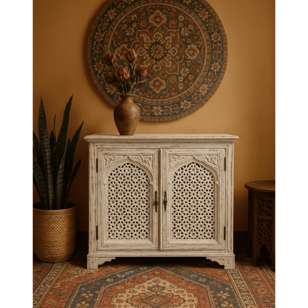 ETNİK MODEL MANGO AĞAÇ EL OYMA DOLAP H0024-1