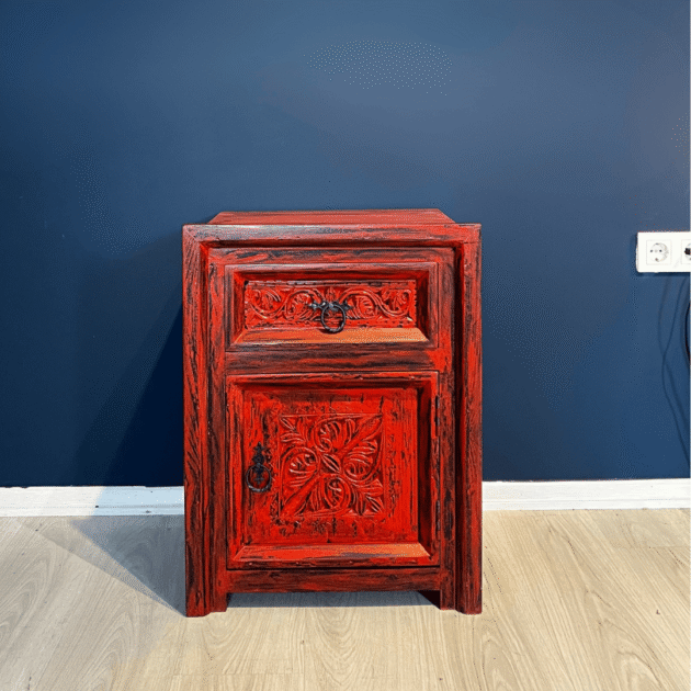 ETNİK MODEL EL OYMA ESKİTME KOMODİN STK741-1