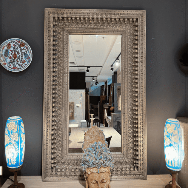 ETNİK MODEL MANGO AĞAÇ EL OYMA AYNA H0085