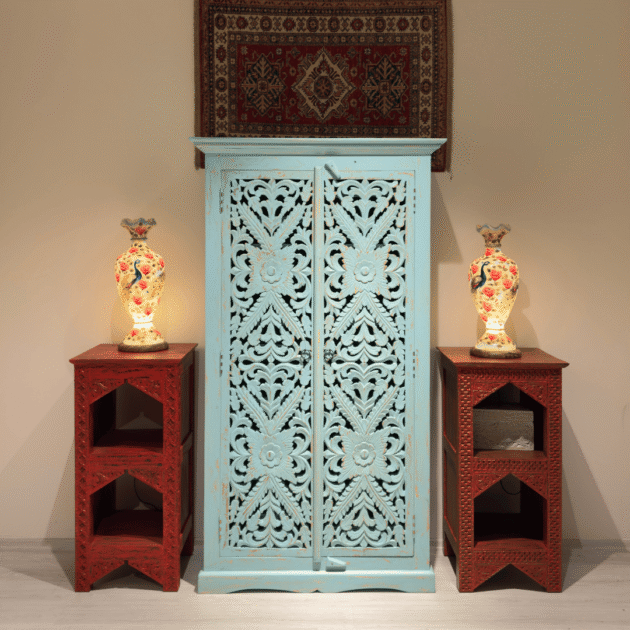 ETNİK MODEL MANGO AĞAÇ EL OYMA DOLAP H0011-1