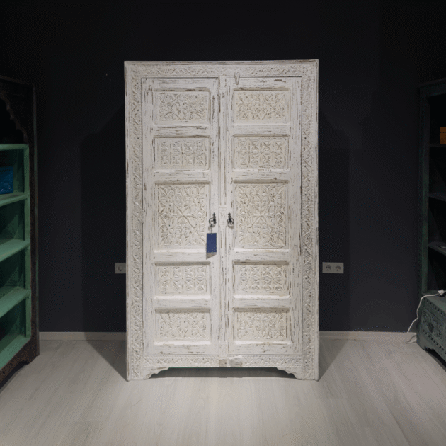 ETNİK MODEL ŞAH SULTAN GARDOLAP BEYAZ ESKİTME M743