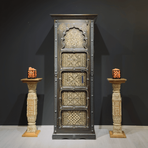 ETNİK MODEL EL OYMA İNCE GARDOLAP M921