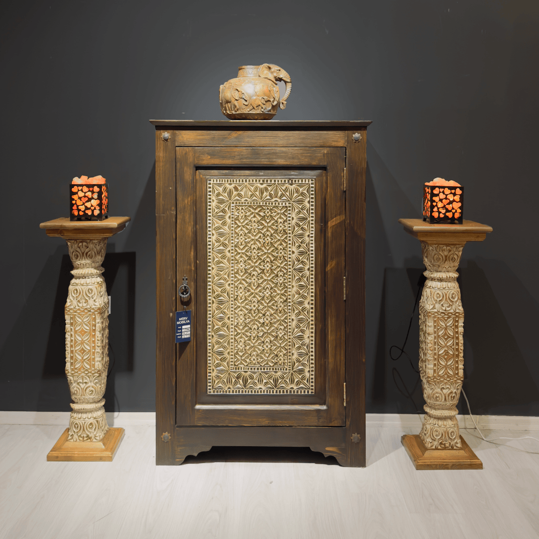 ETNİK MODEL EL OYMA DOLAP SKT886