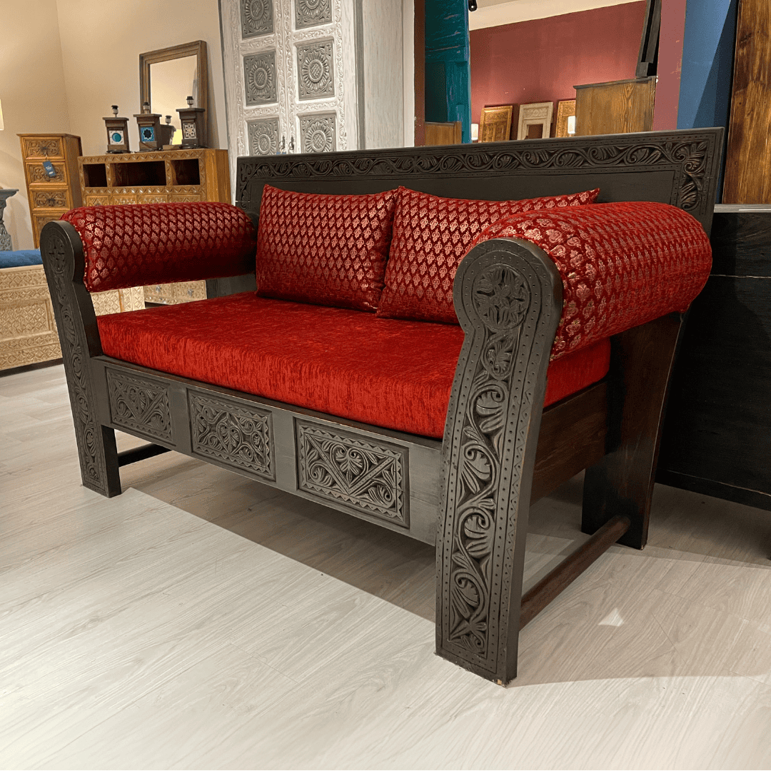 ETNİK MODEL EL OYMA İKİLİ KOLTUK M1246 - Görsel 4