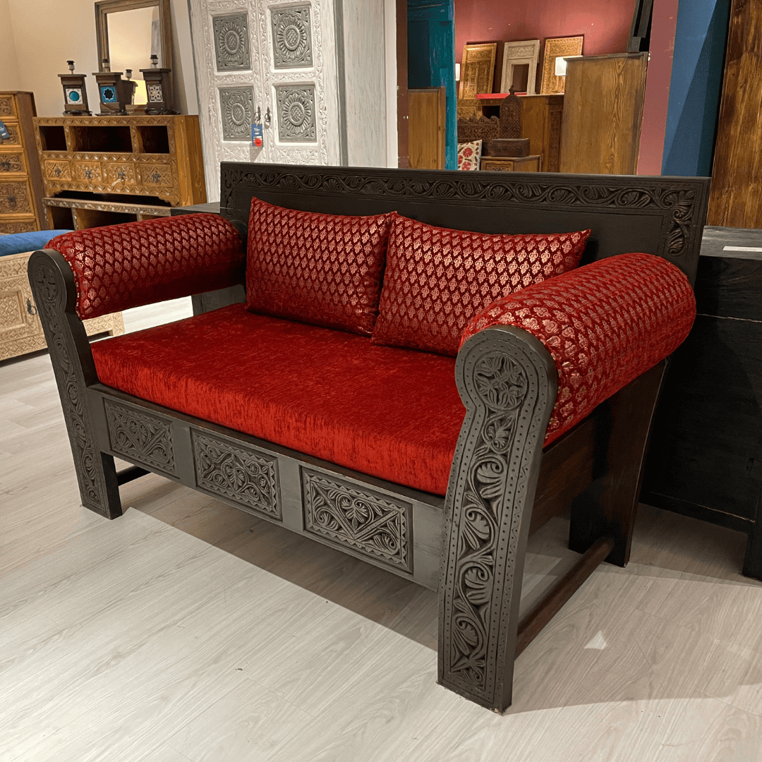 ETNİK MODEL EL OYMA İKİLİ KOLTUK M1246 - Görsel 5