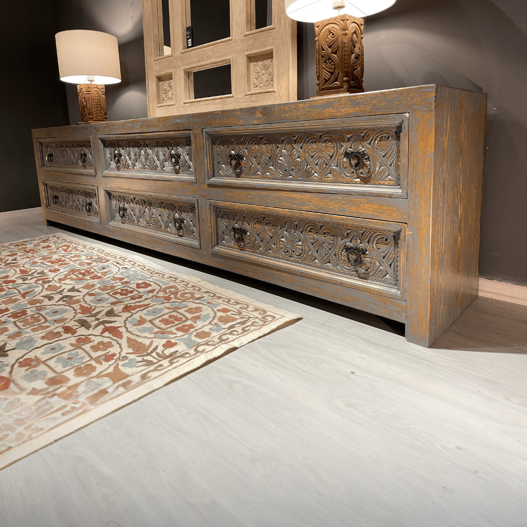 ETNİK MODEL EL OYMA TV KONSOL M1259 - Görsel 3