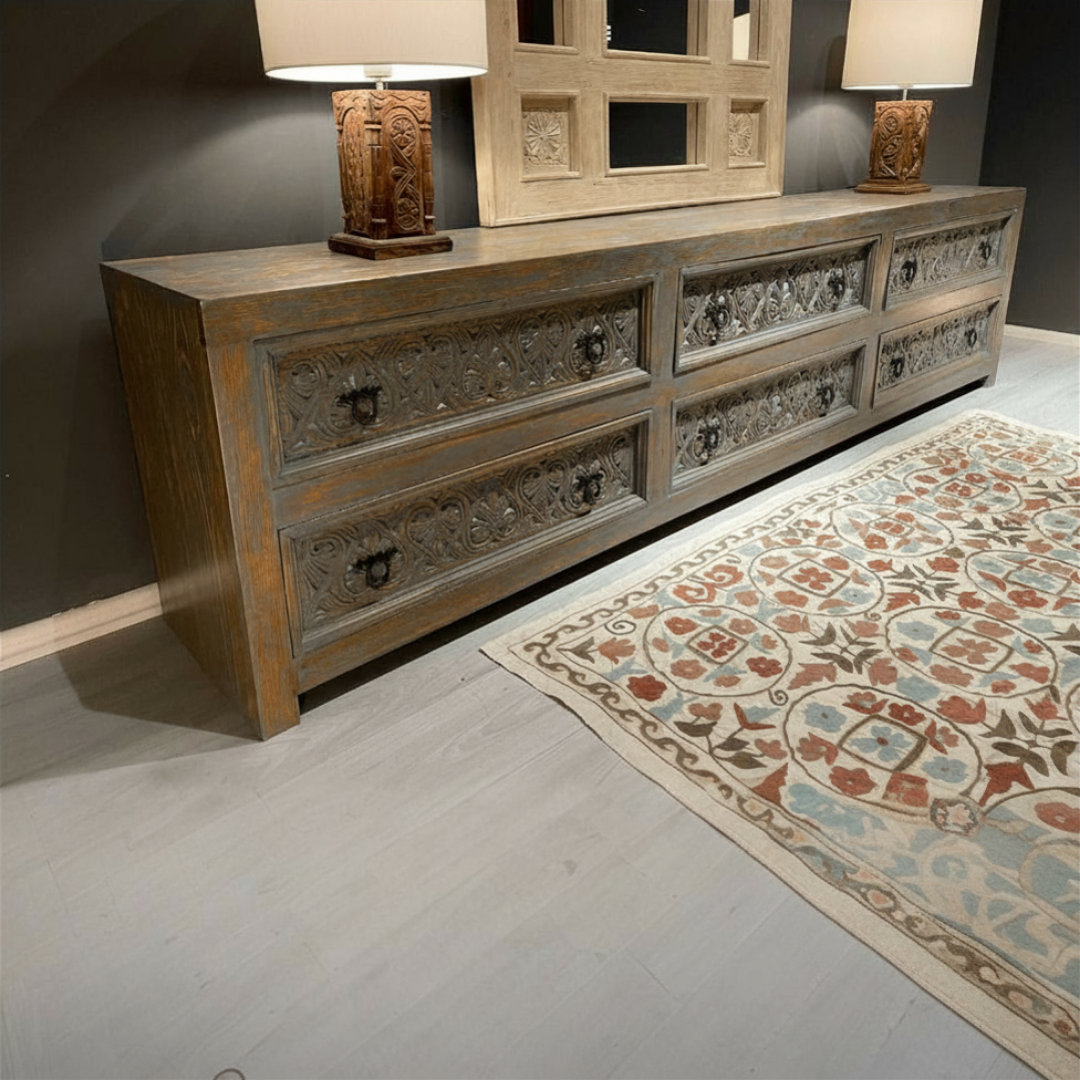 ETNİK MODEL EL OYMA TV KONSOL M1259 - Görsel 5