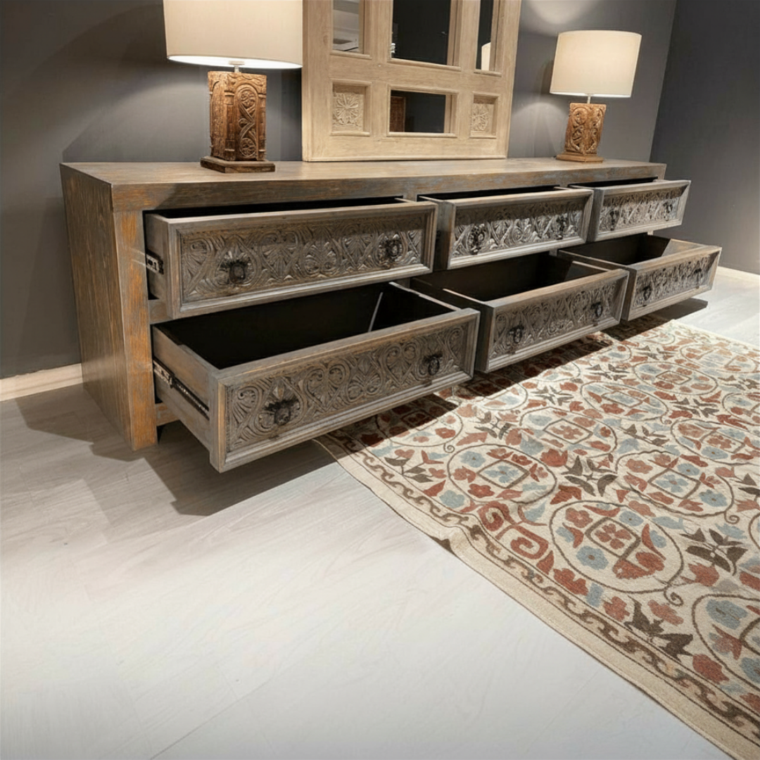 ETNİK MODEL EL OYMA TV KONSOL M1259 - Görsel 7