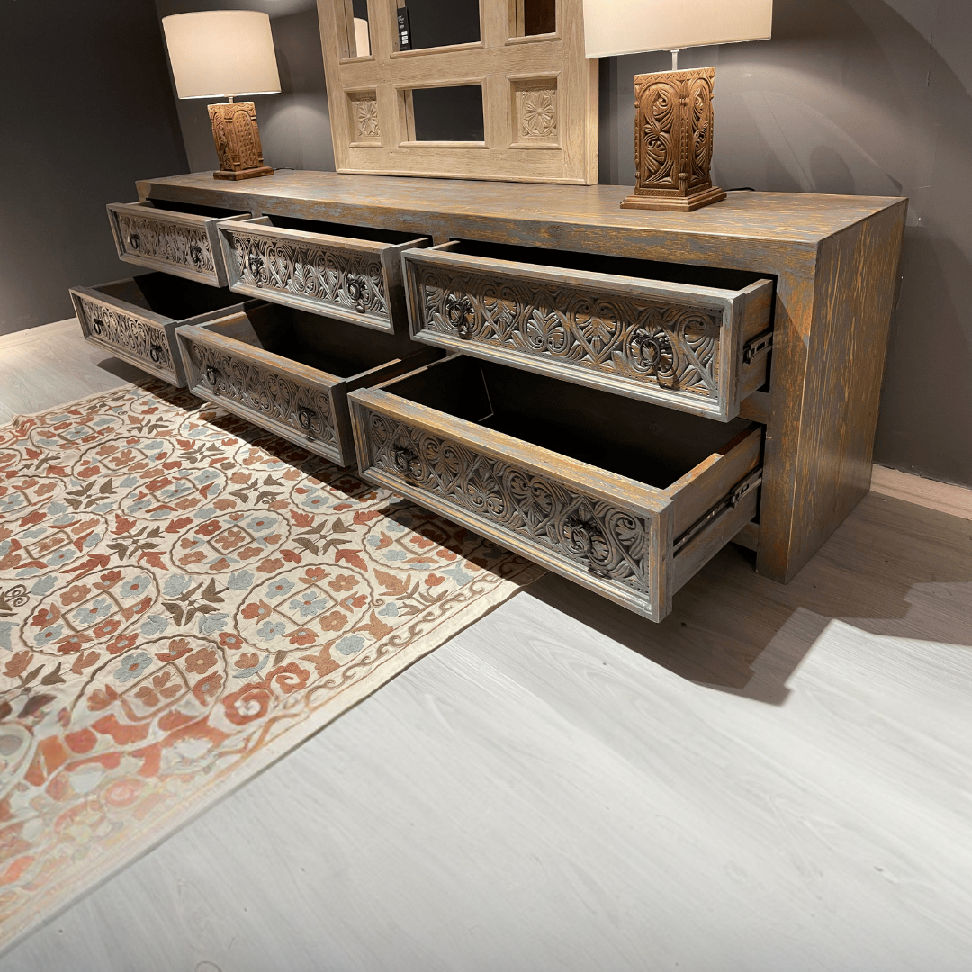 ETNİK MODEL EL OYMA TV KONSOL M1259 - Görsel 8