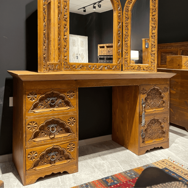 ETNİK MODEL HÜRREM SULTAN EL OYMA MAKYAJ MASASI M1037