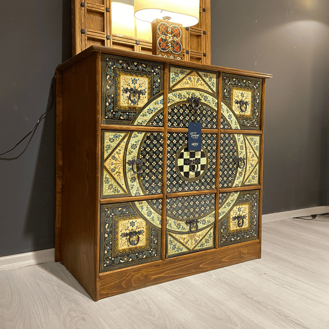 ETNİK MODEL EL BOYAMA ŞİFONYER M652 - Görsel 2