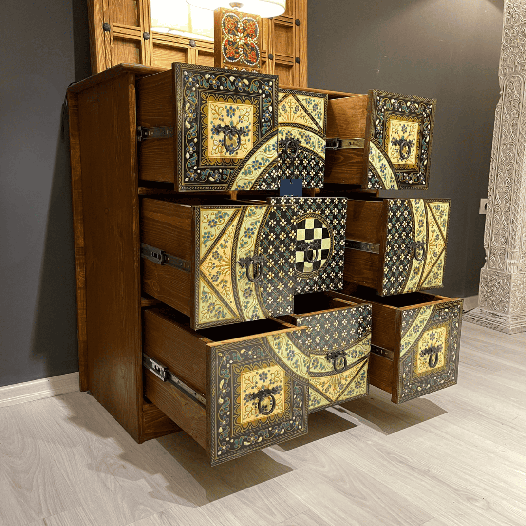 ETNİK MODEL EL BOYAMA ŞİFONYER M652 - Görsel 5