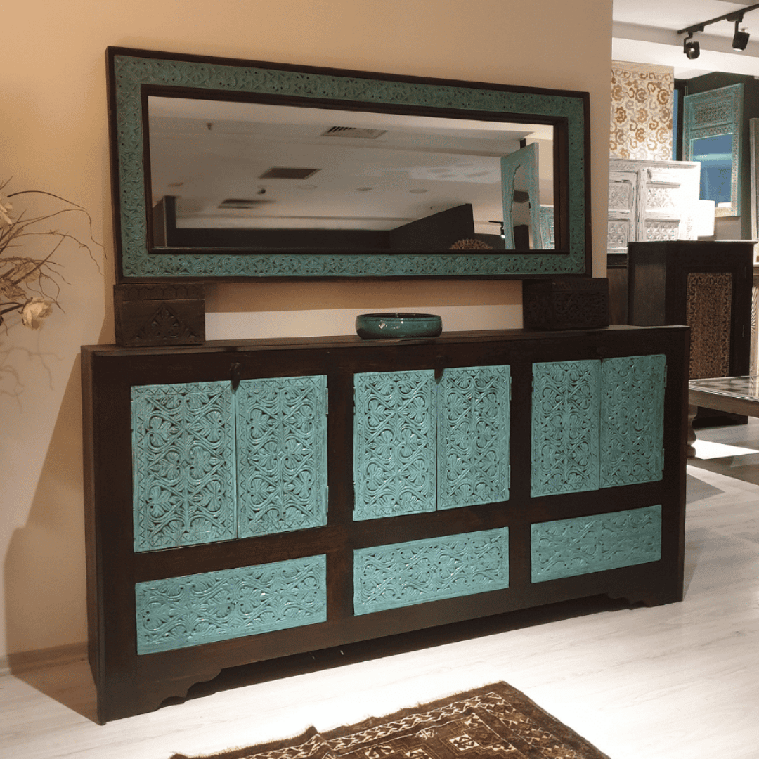 ETNİK MODEL EL OYMA ESKİTME KONSOL M1380-1 - Görsel 4