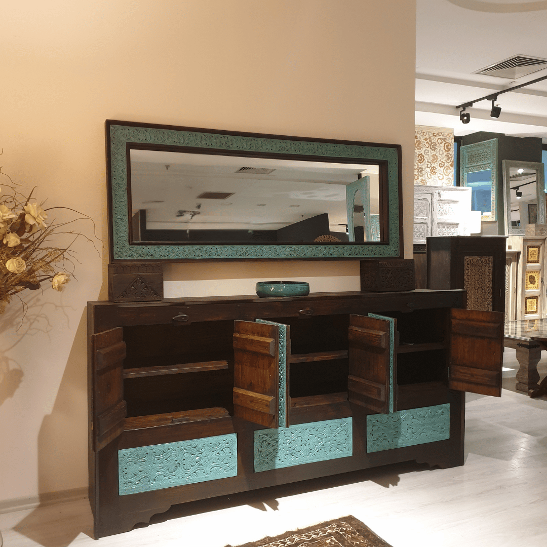 ETNİK MODEL EL OYMA ESKİTME KONSOL M1380-1 - Görsel 8
