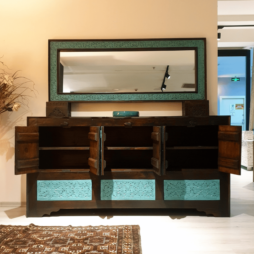 ETNİK MODEL EL OYMA ESKİTME KONSOL M1380-1 - Görsel 9