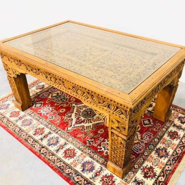 ŞAH SULTAN AĞAÇ EL OYMA ORTA SEHPA M402